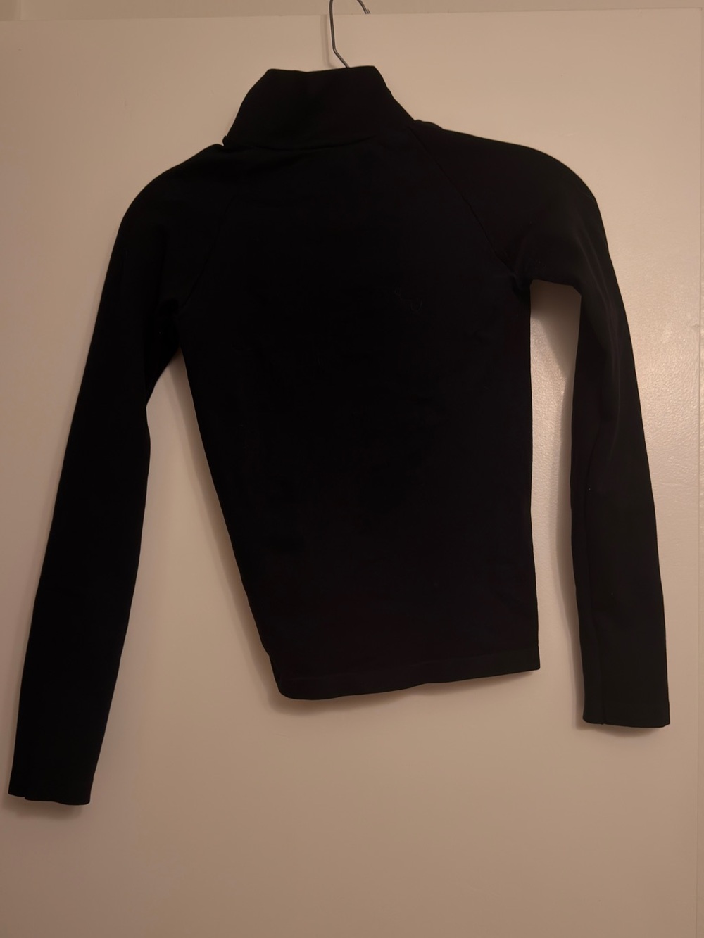 Free People Black Long Sleeve Mock Neck Top